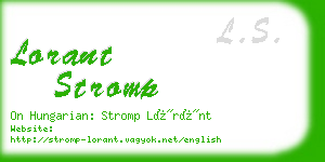 lorant stromp business card